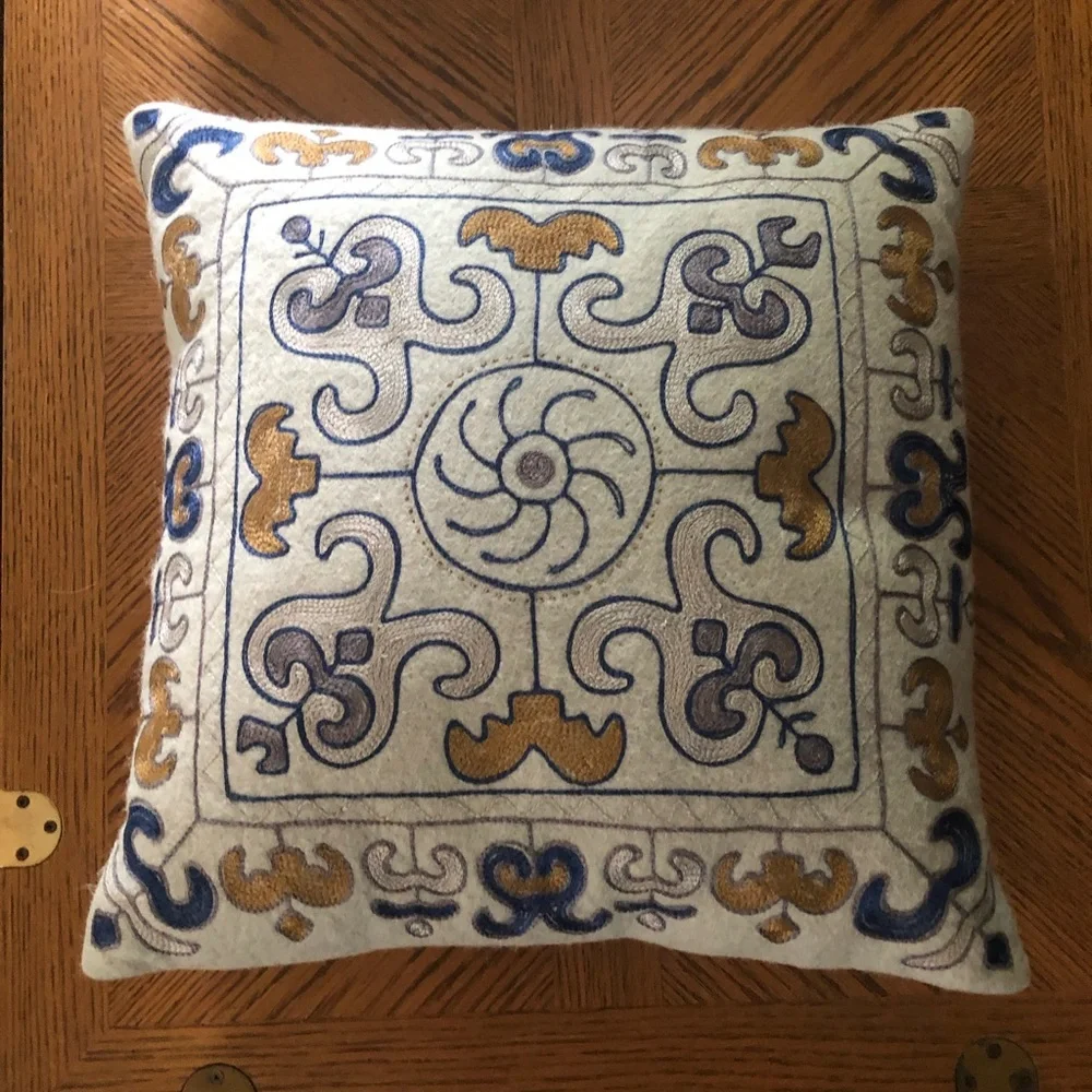 Vintage Ukrainian Tapestry Pillow By TUMAR - Handmade in Kyrgyzstan